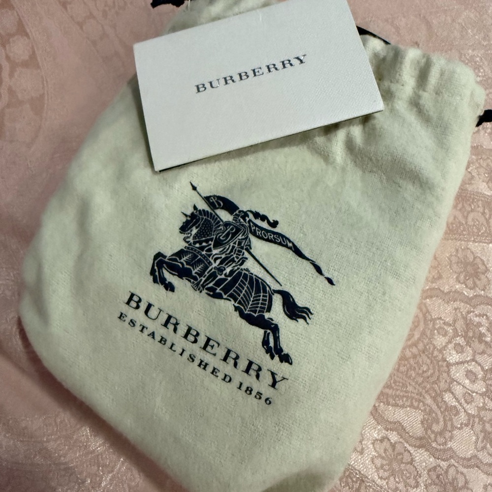 Burberry Blue and Brown Leather Shoulder Bag with Silver Hardware - Picture 9 of 13